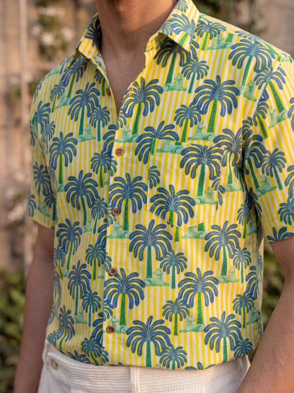 Tropical Vibes – Men's Printed Cotton Half Sleeve - Jaipuri Crown