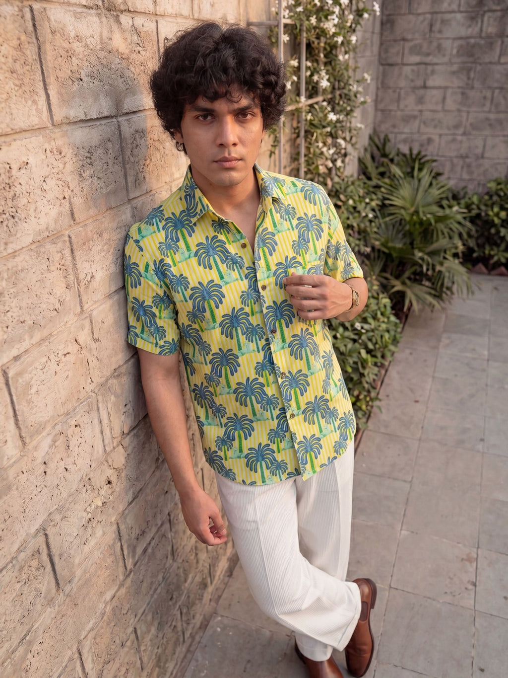 Tropical Vibes – Men's Printed Cotton Half Sleeve - Jaipuri Crown
