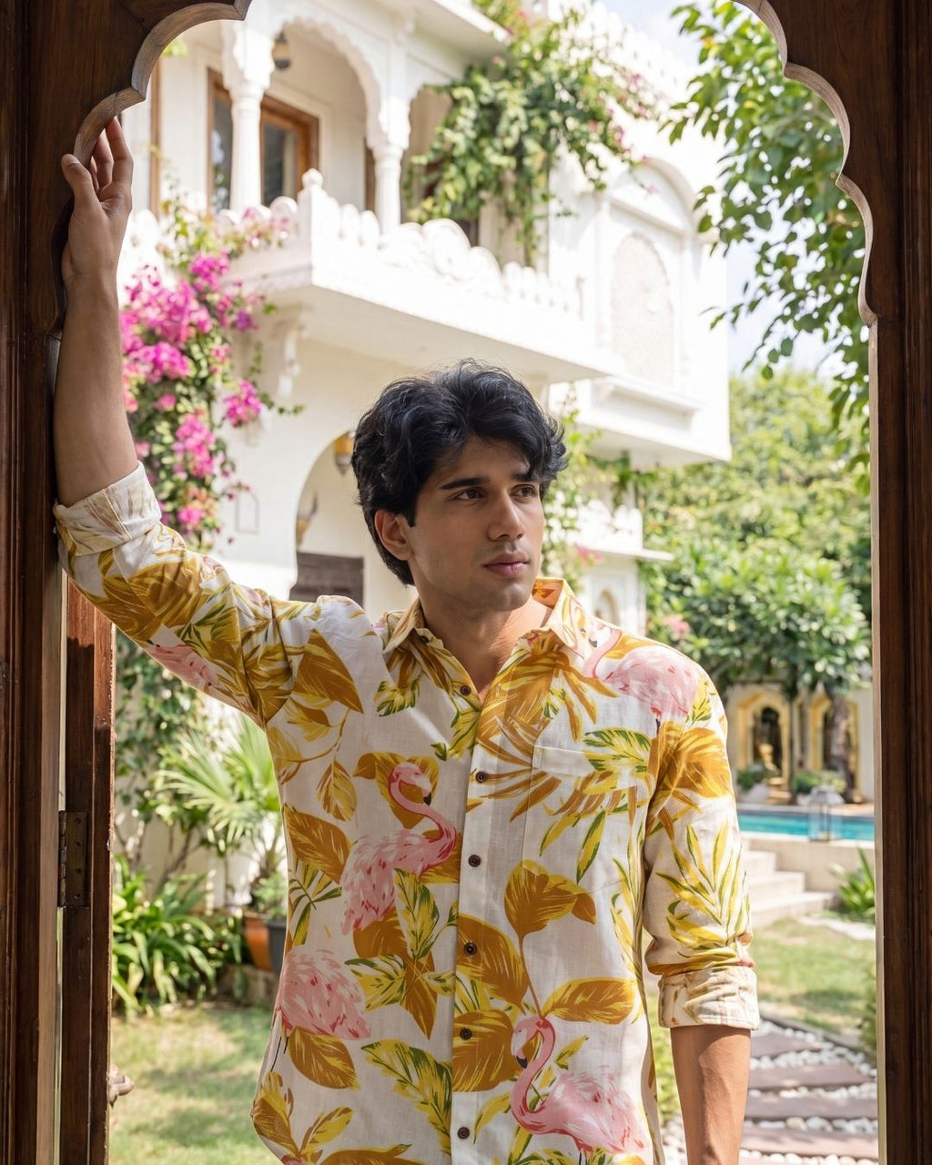 Tropical Vibes – Printed Cotton Full Sleeve Shirt - Jaipuri Crown