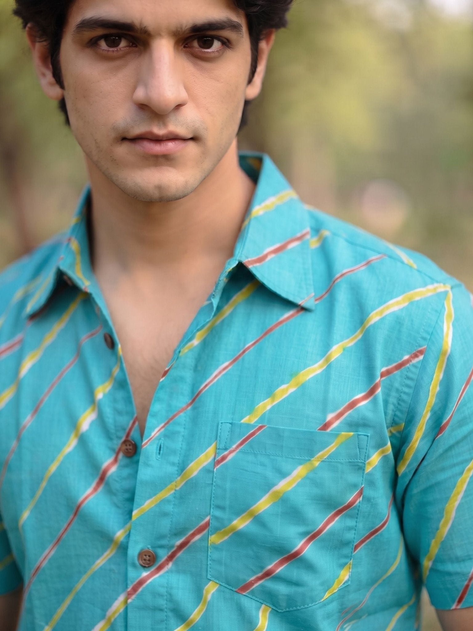 Tropical Vibes – Printed Cotton Half Sleeve Shirt - Jaipuri Crown