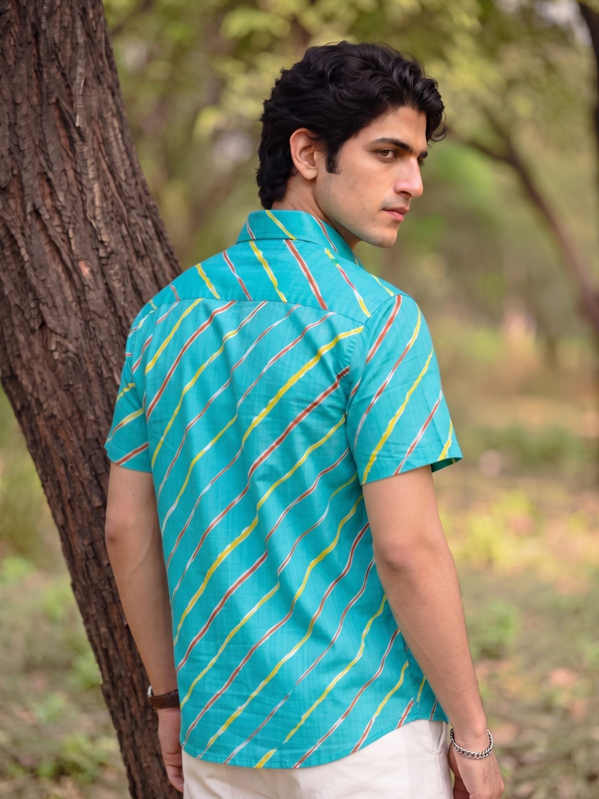 Tropical Vibes – Printed Cotton Half Sleeve Shirt - Jaipuri Crown