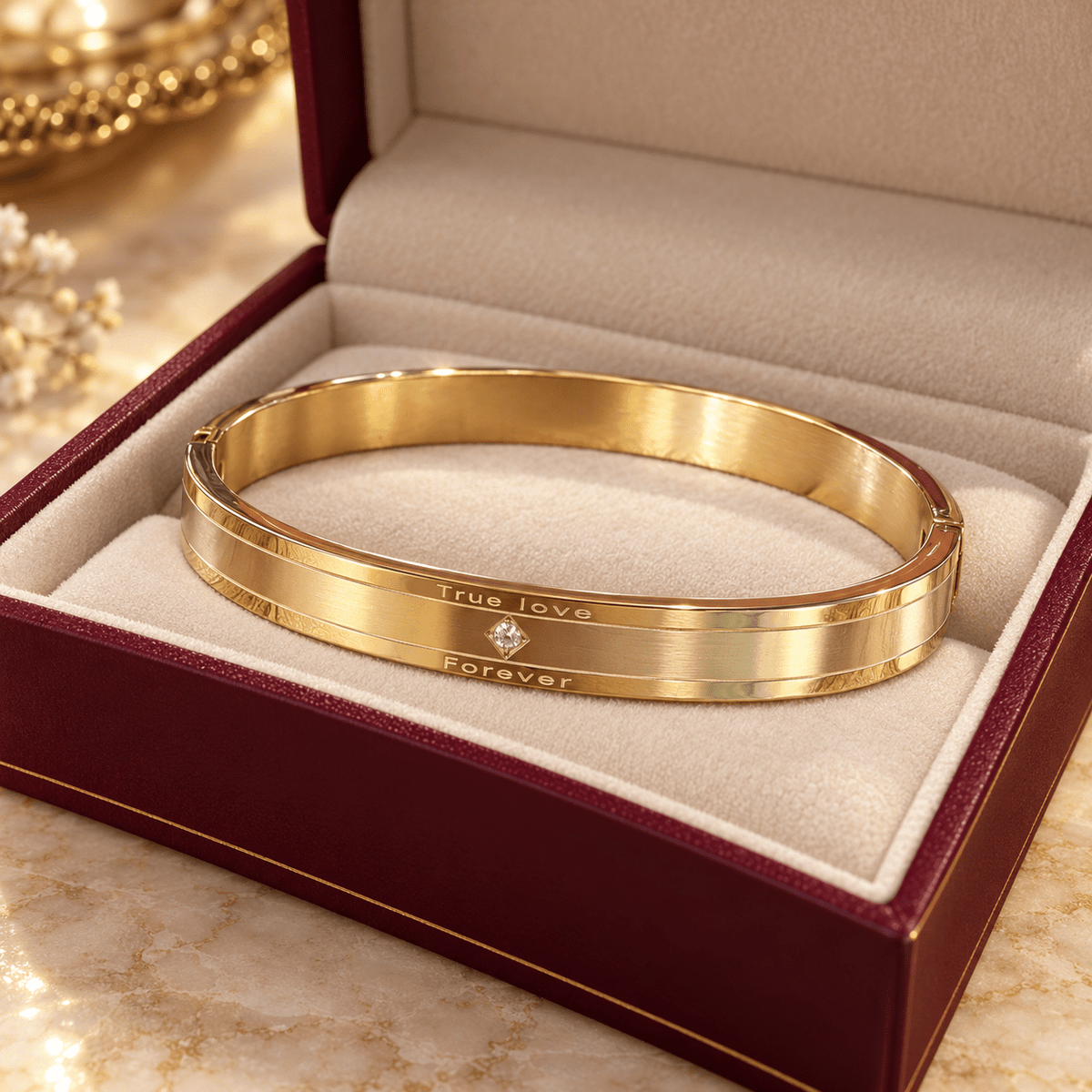 True Love Forever Gold Bracelet - Men's Jewellery - Jaipuri Crown