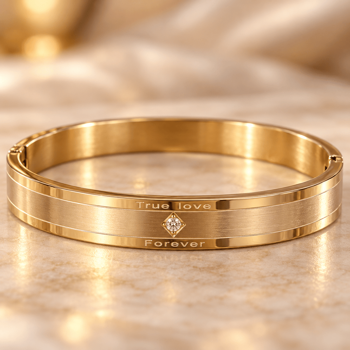 True Love Forever Gold Bracelet - Men's Jewellery - Jaipuri Crown