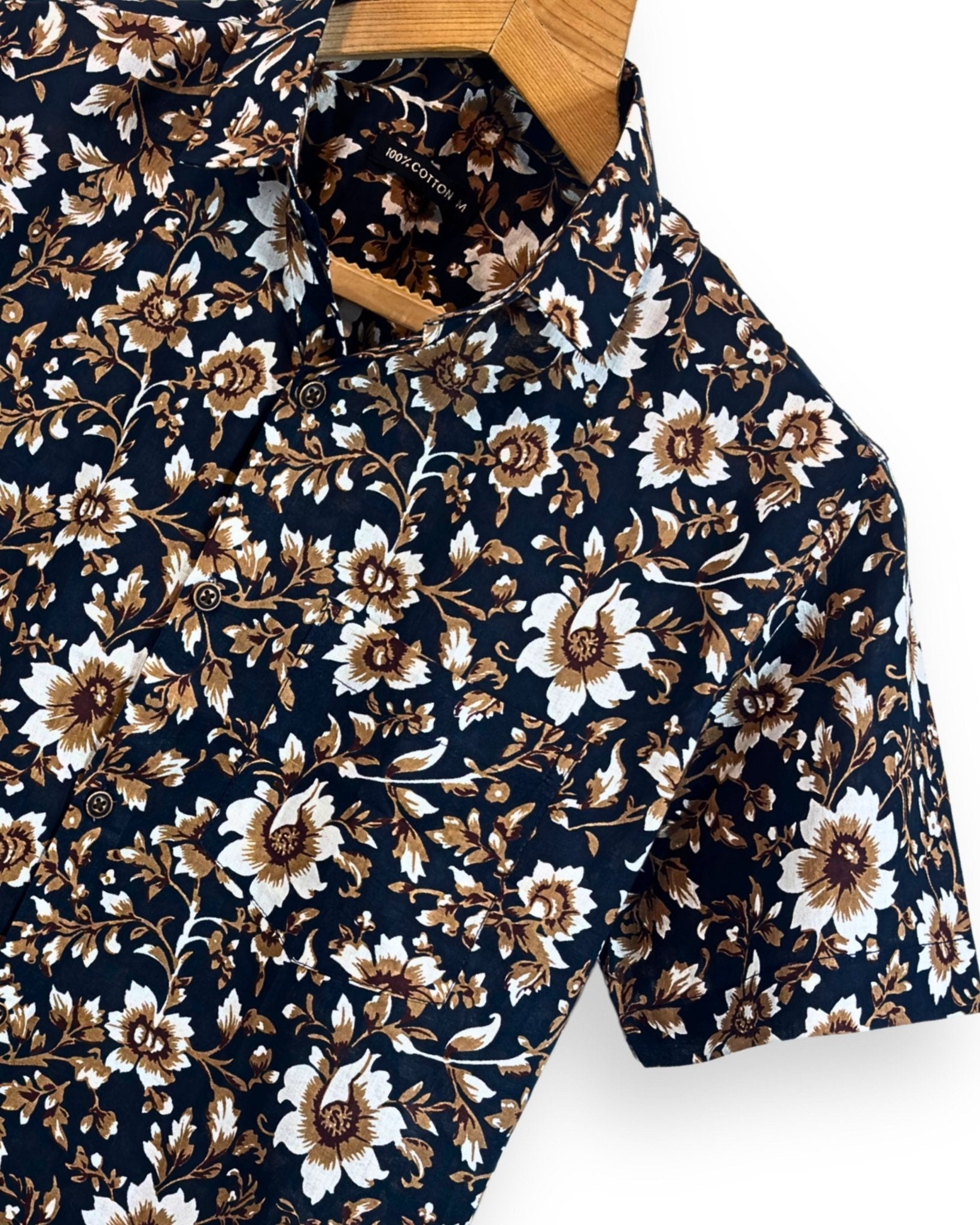 Tulip Breeze – Half Sleeve Cotton Shirt - Jaipuri Crown