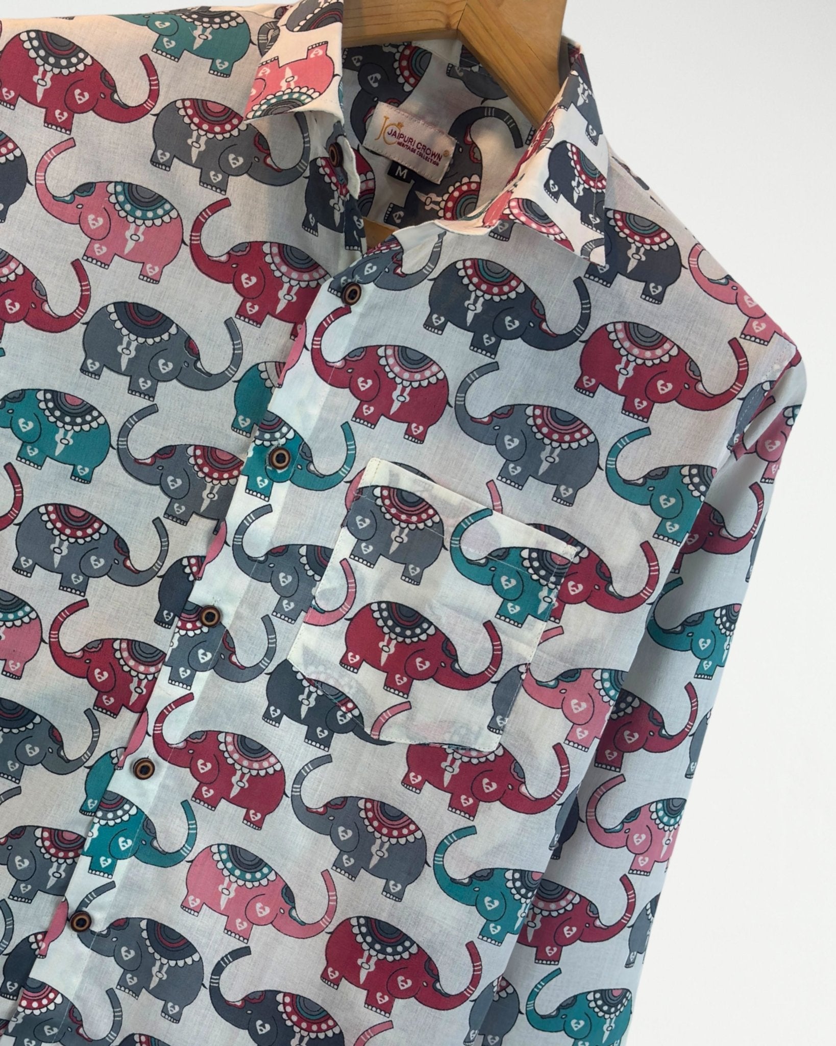 Tusker Pop - Pure Cotton Shirt - Jaipuri Crown