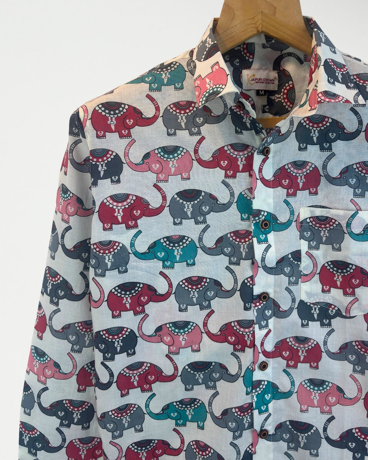 Tusker Pop - Pure Cotton Shirt - Jaipuri Crown