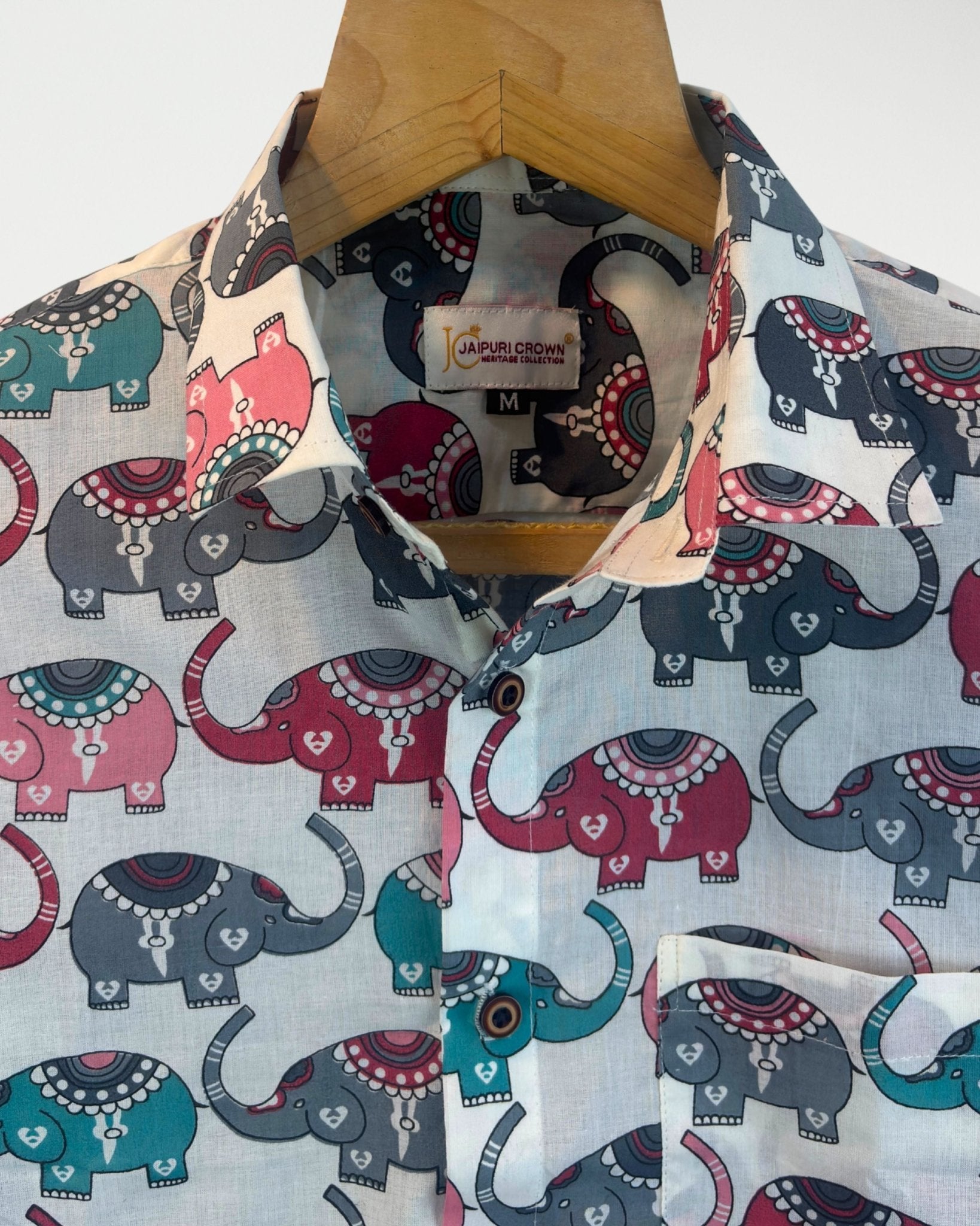 Tusker Pop - Pure Cotton Shirt - Jaipuri Crown