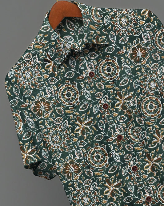 Van Vriksha – Half Sleeve Cotton Shirt - Jaipuri Crown