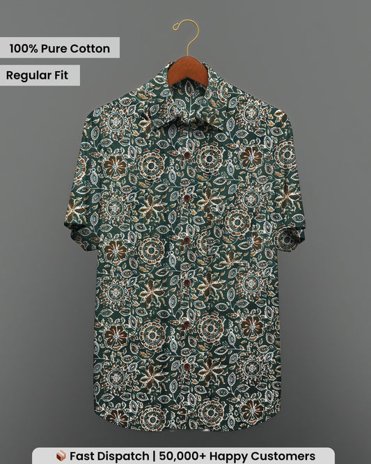 Van Vriksha – Half Sleeve Cotton Shirt - Jaipuri Crown