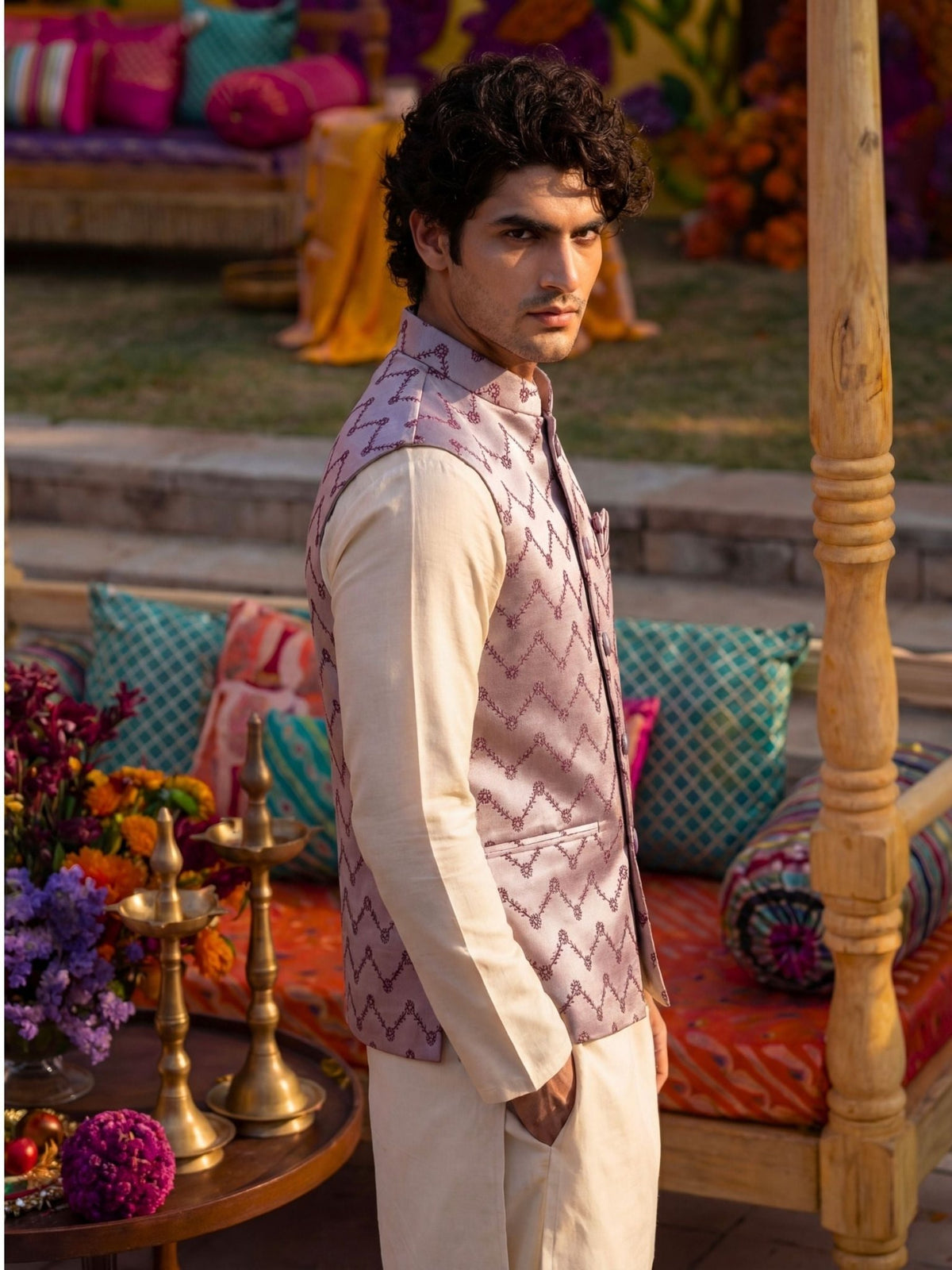 "विरासत" (Virasat) Zig-Zag Modi Jacket - Jaipuri Crown