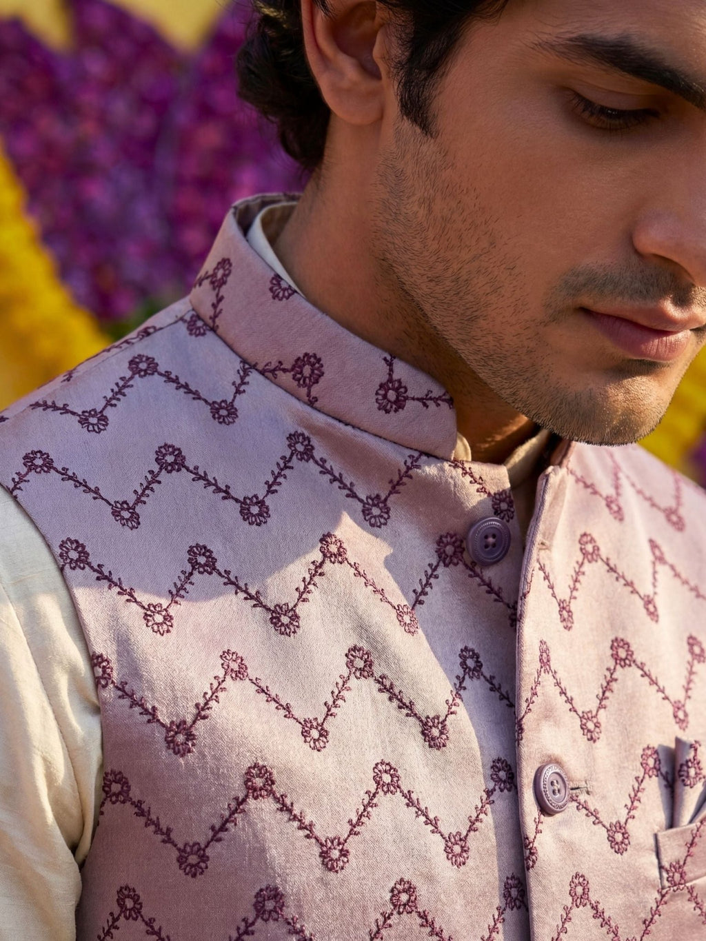"विरासत" (Virasat) Zig-Zag Modi Jacket - Jaipuri Crown
