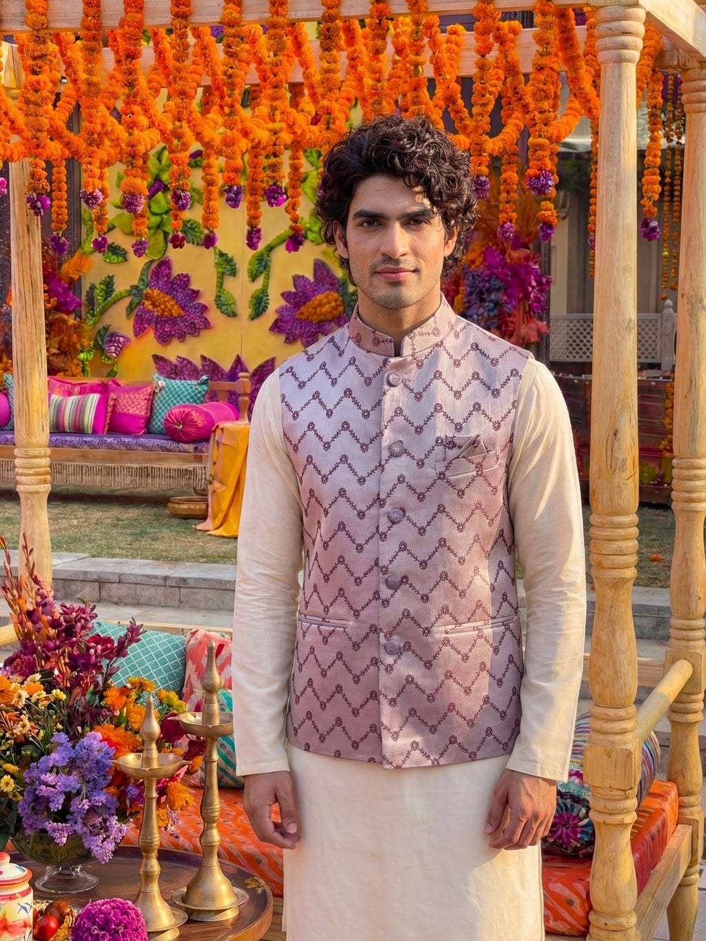 "विरासत" (Virasat) Zig-Zag Modi Jacket - Jaipuri Crown