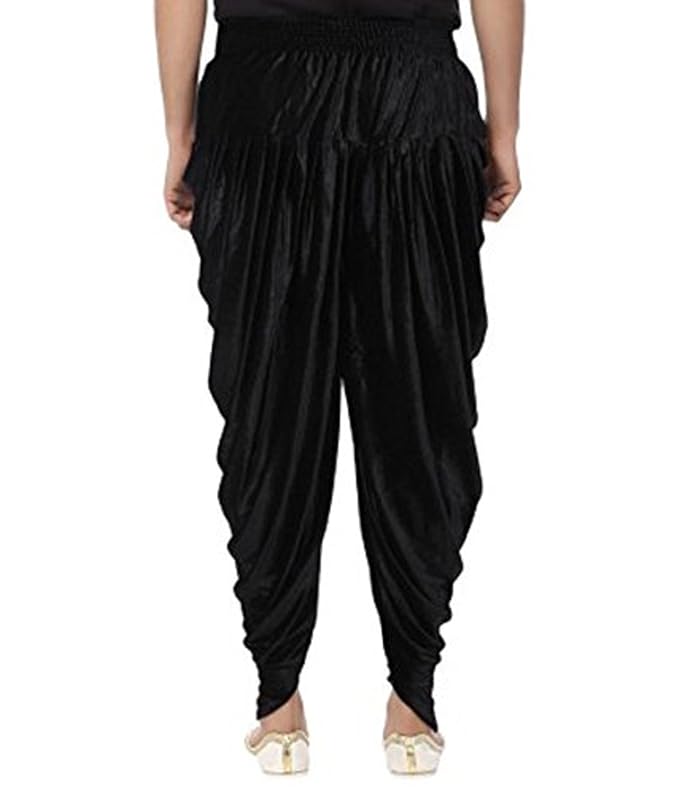 Velvet Dhoti Pant - Black - Jaipuri Crown
