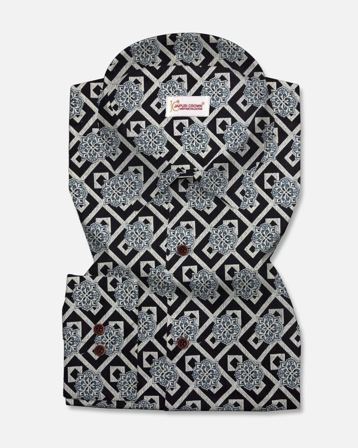 Verdant Blooms - Pure Cotton Shirt - Jaipuri Crown