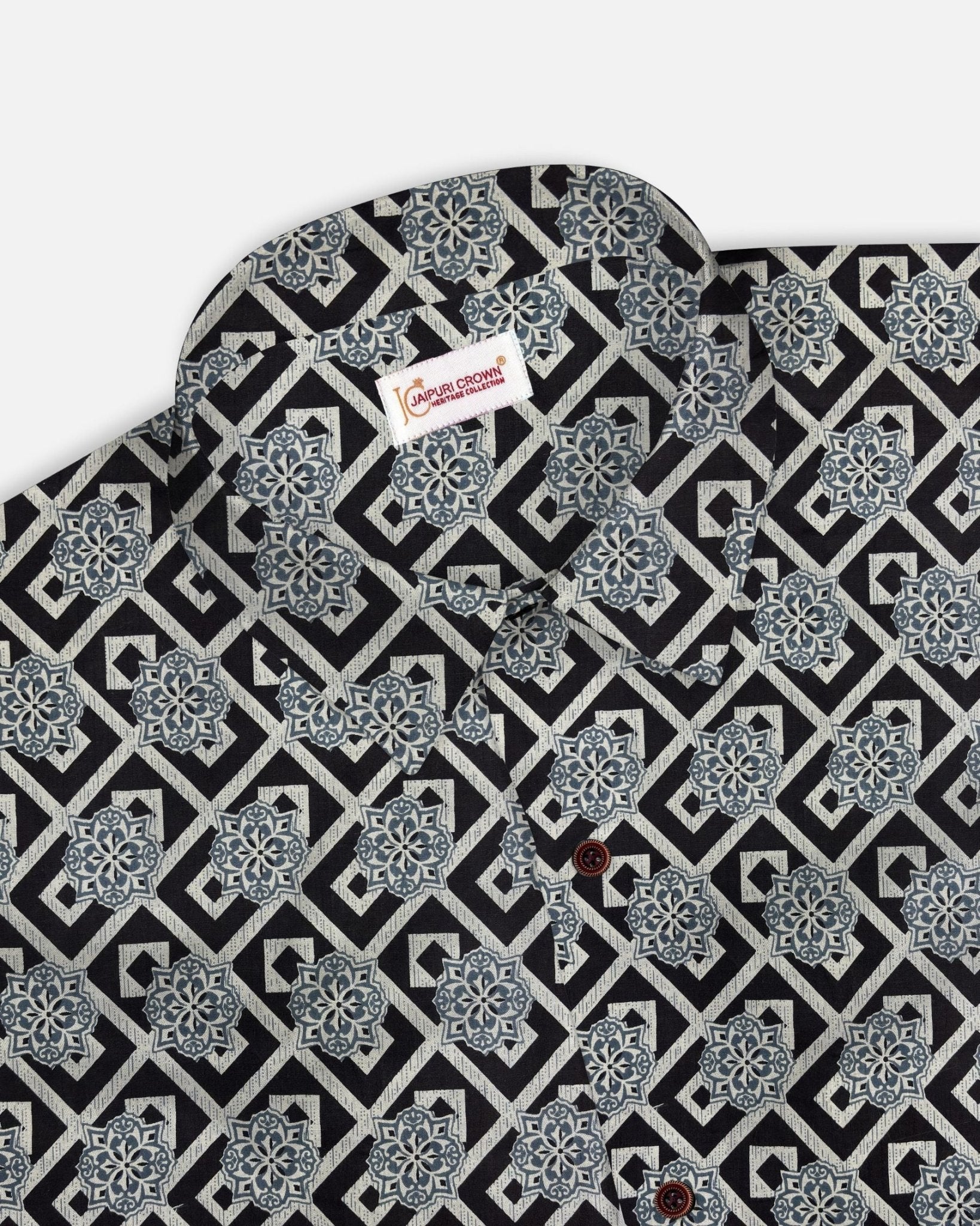 Verdant Blooms - Pure Cotton Shirt - Jaipuri Crown