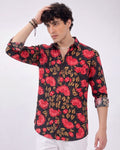 Vibrant Blooms – Men's Printed Cotton Full Sleeve Shirt - Jaipuri Crown