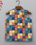 Vibrant Kid's Nehru Jacket - Jaipuri Crown