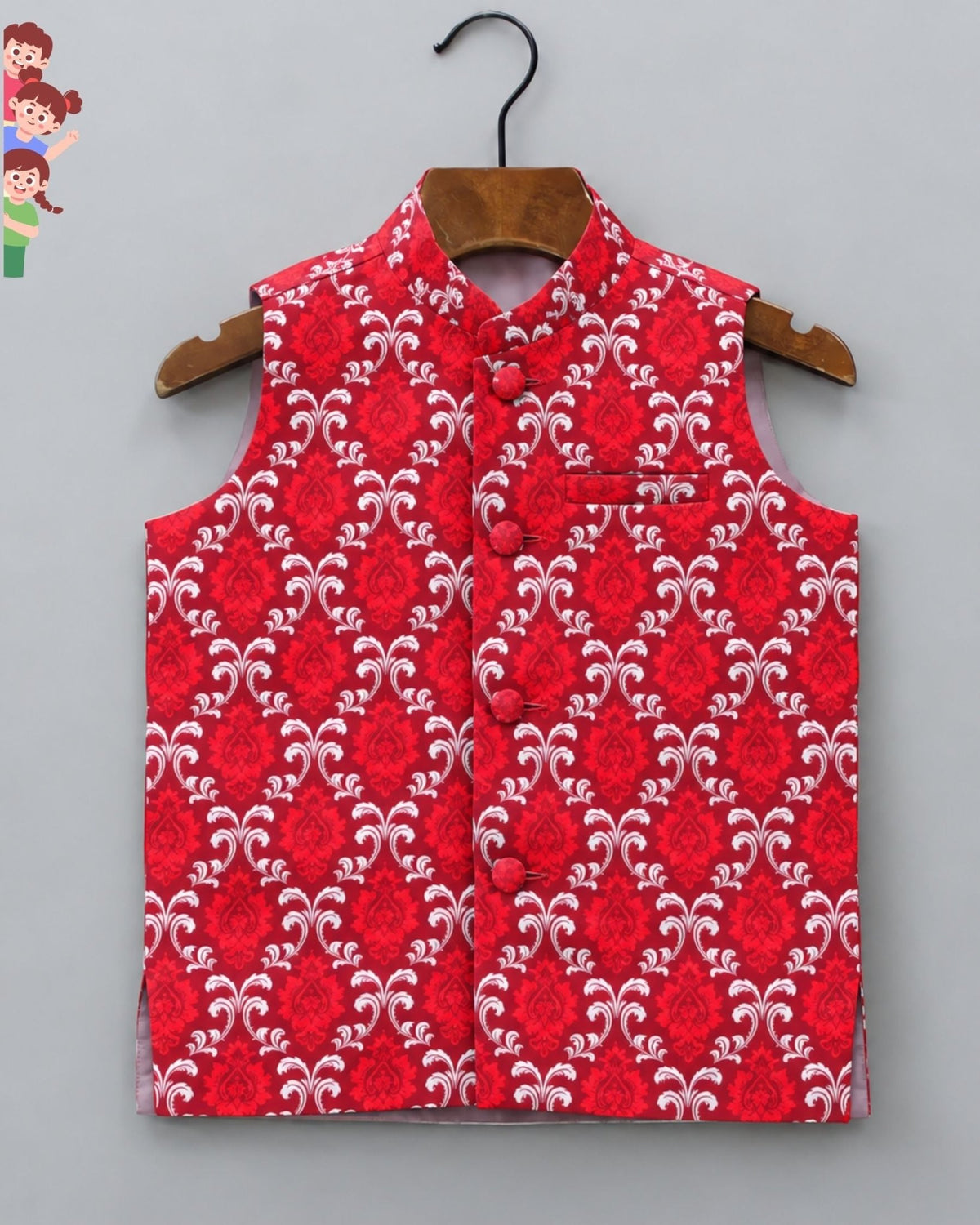 Vibrant Kids Nehru Jacket for Special Occasions - Jaipuri Crown