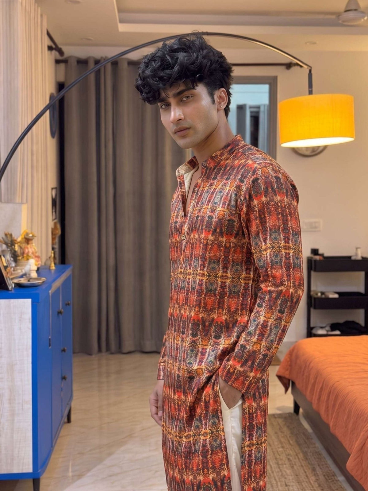 Vibrant Printed Long Kurta - Jaipuri Crown