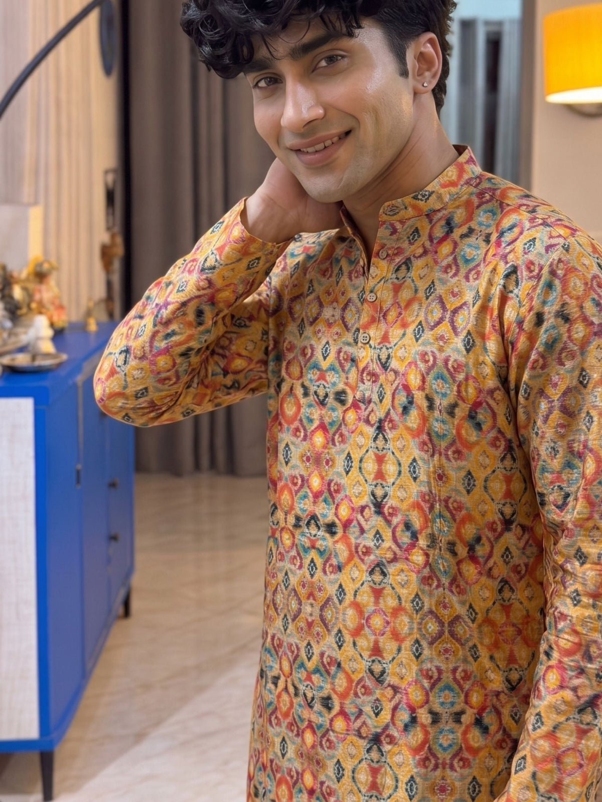 Vibrant Printed Long Kurta for Modern Elegance - Jaipuri Crown