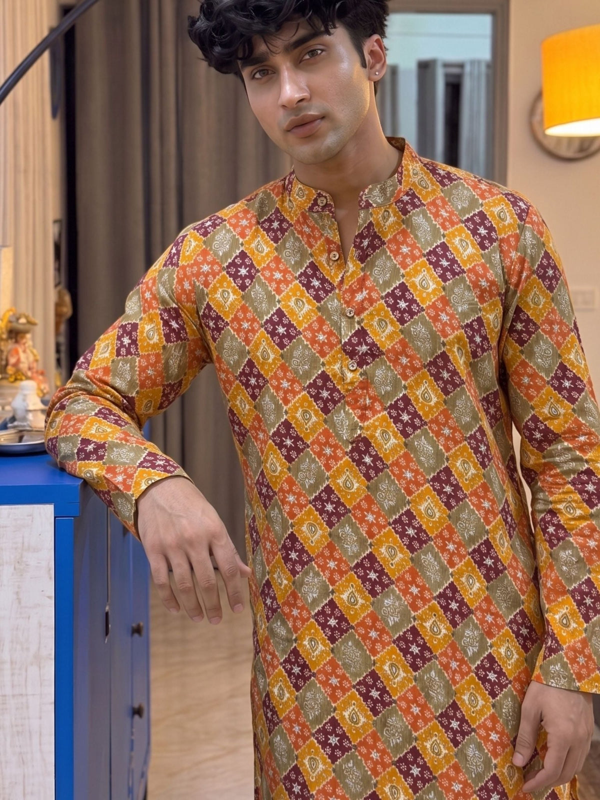 Vibrant Printed Long Kurta for Modern Style - Jaipuri Crown