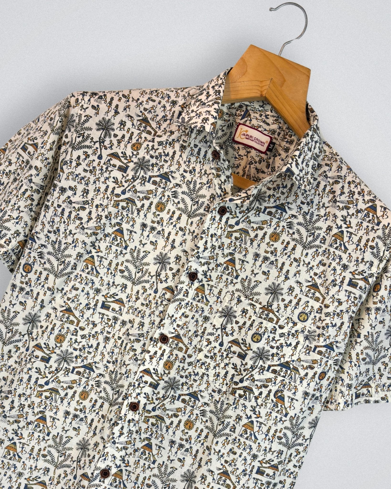Village Tales – Heritage Print Shirt - Jaipuri Crown