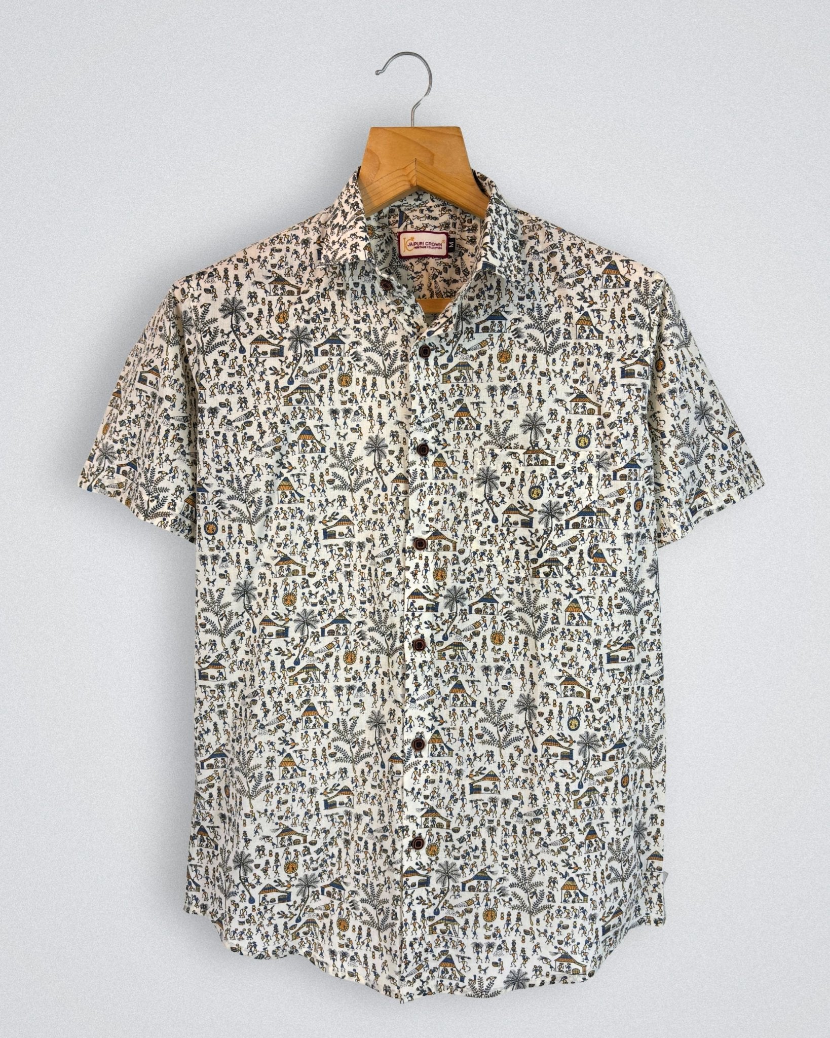 Village Tales – Heritage Print Shirt - Jaipuri Crown