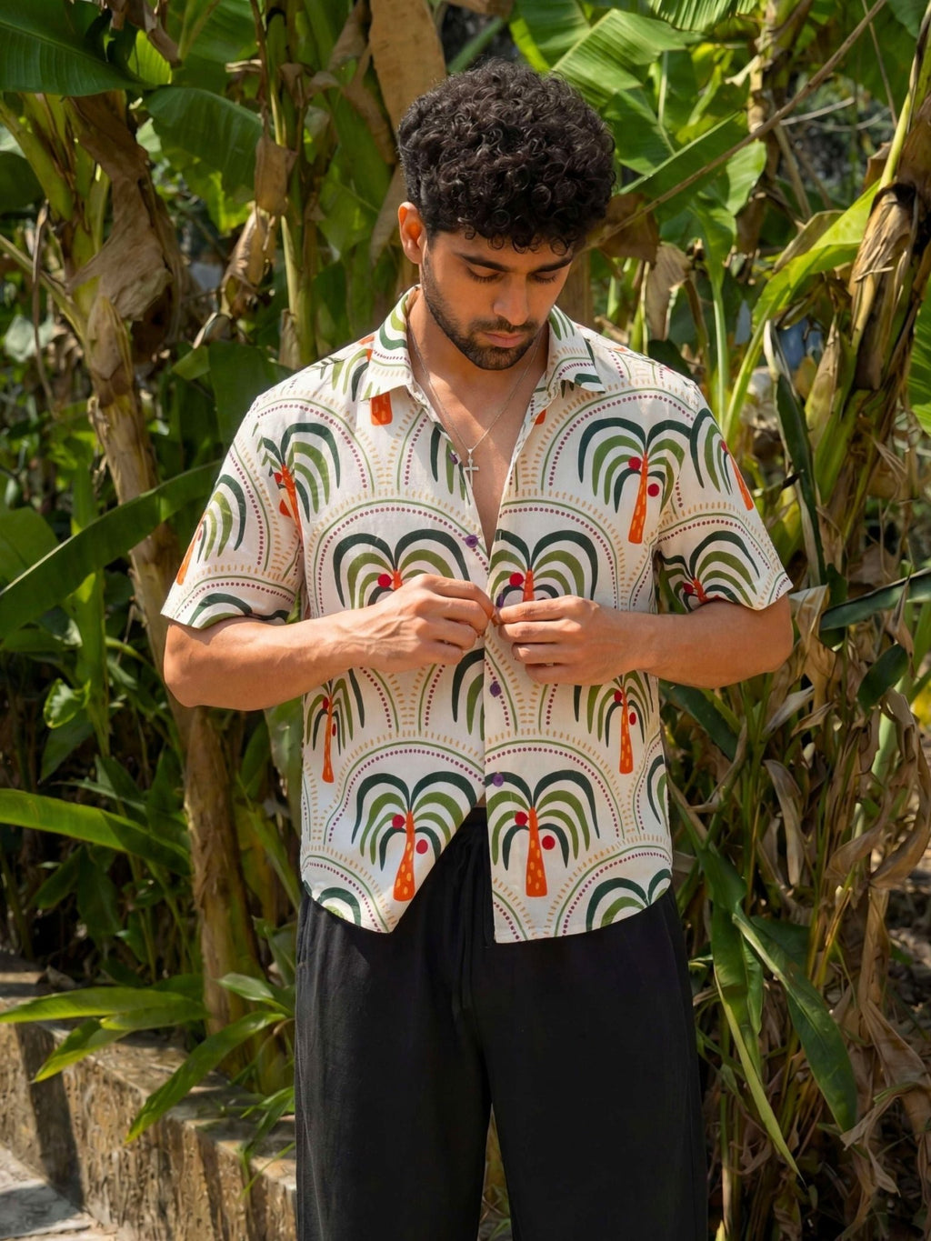 Volt Vibes — Digital Printed Cotton Cambric Shirt for Men | Jaipuri Crown - Jaipuri Crown