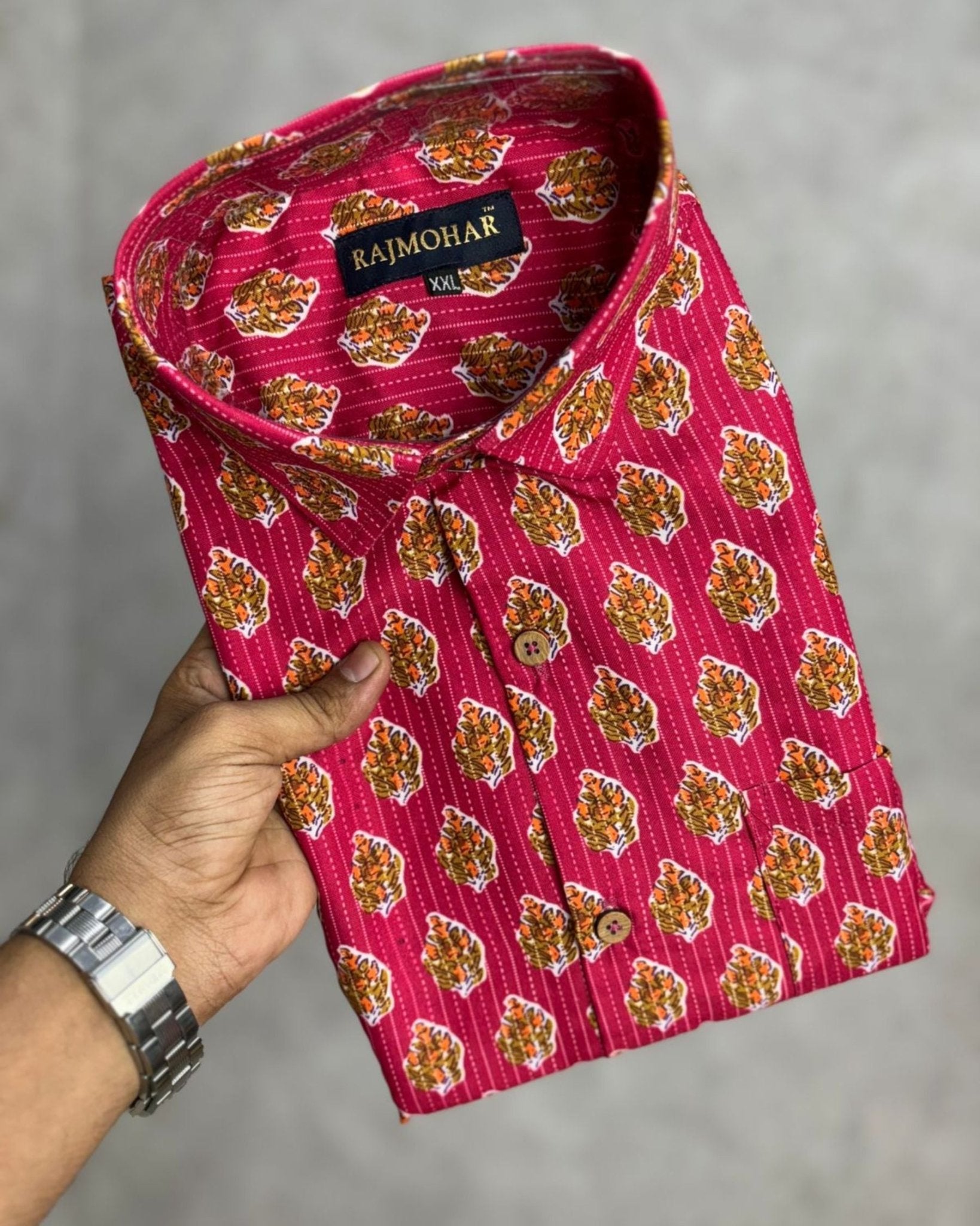 Watercolor Print Shirt - Jaipuri Crown