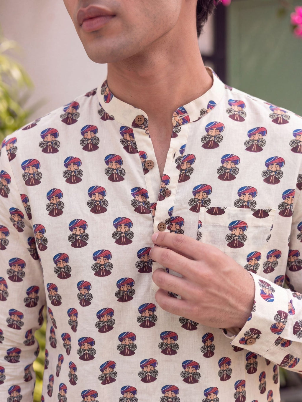 Whimsical Charm – Printed Cotton Short Kurta - Jaipuri Crown