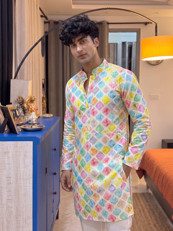 Whispering Pastel Printed Kurta - Jaipuri Crown