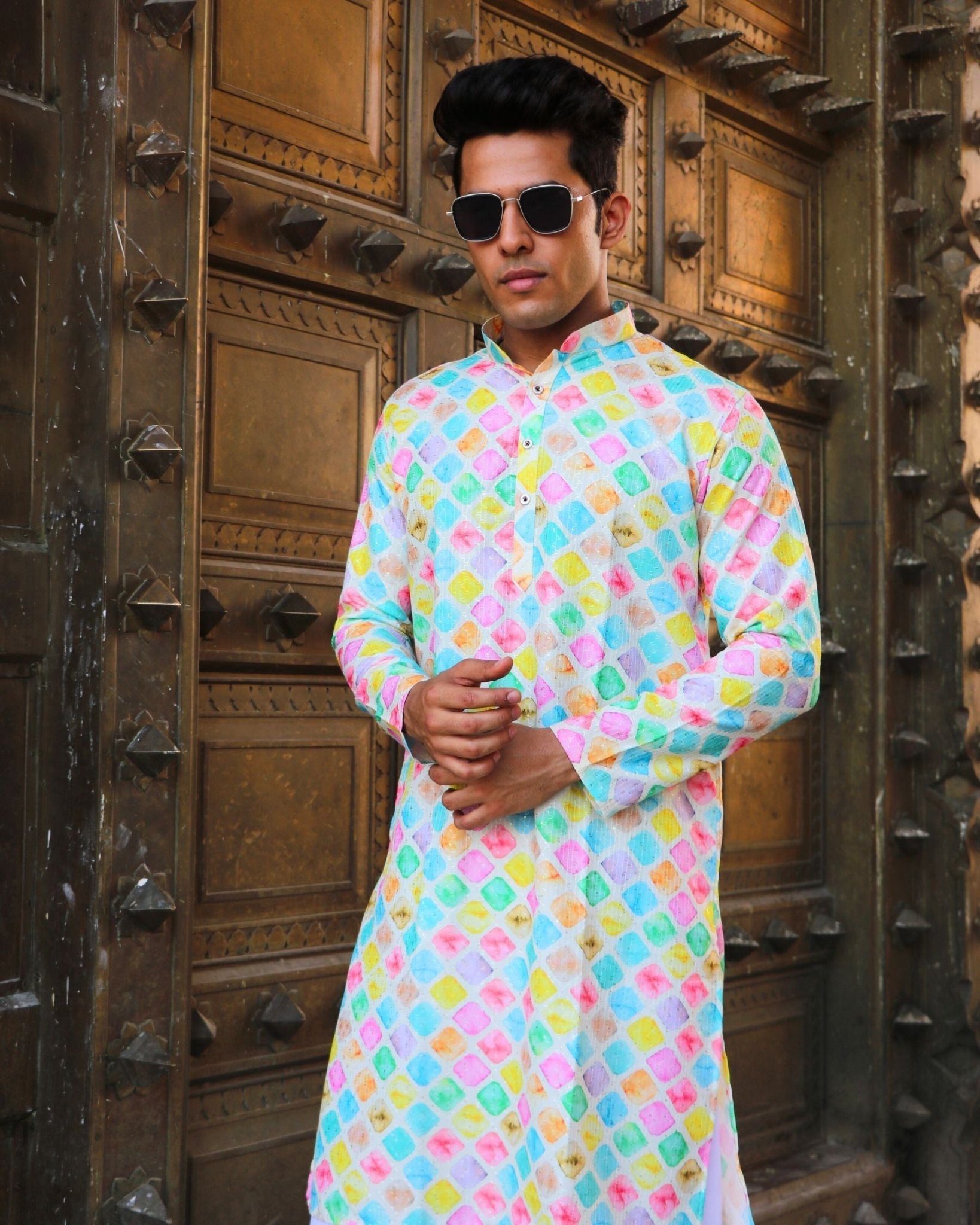 Whispering Pastel Printed Kurta - Jaipuri Crown