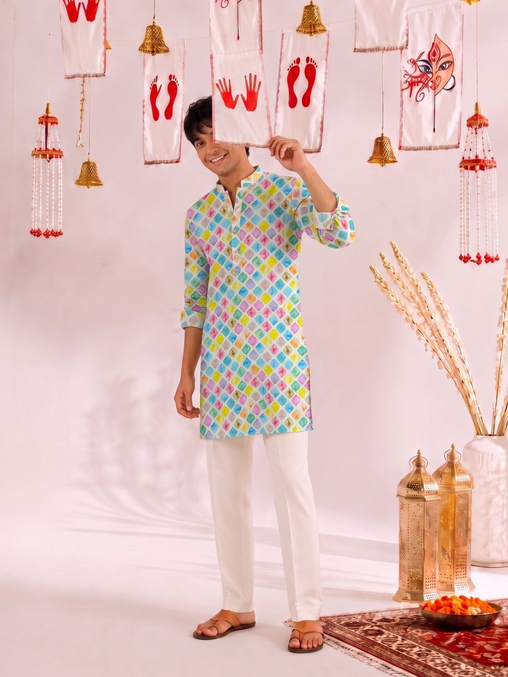 Whispering Pastel Printed Kurta - Jaipuri Crown