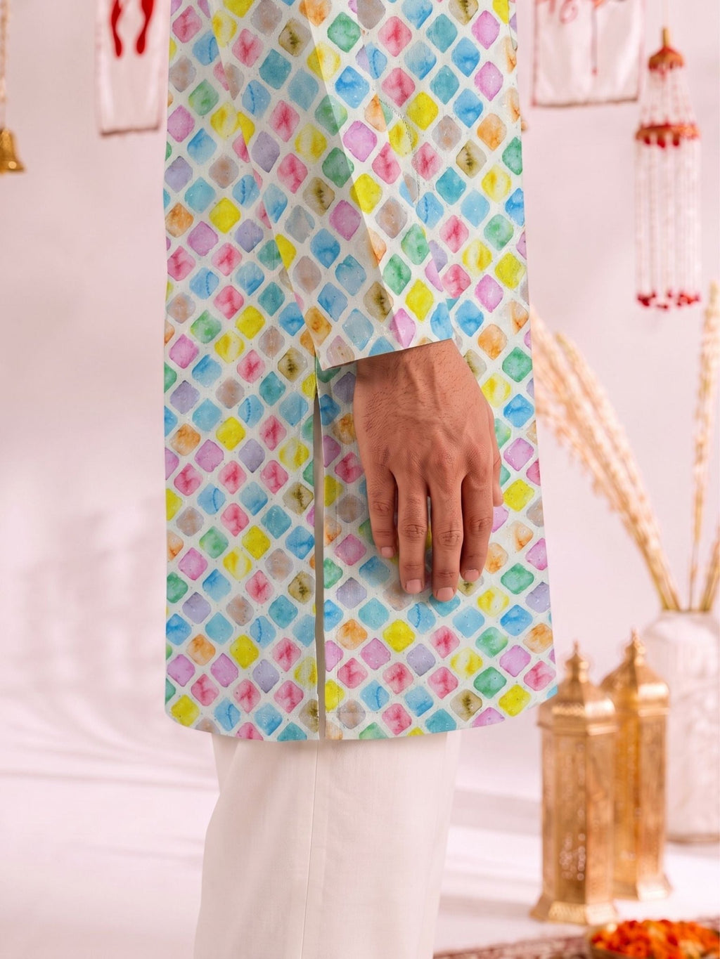 Whispering Pastel Printed Kurta - Jaipuri Crown