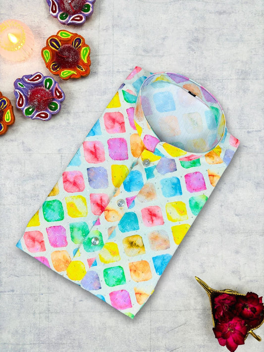 Whispering Pastel Printed Kurta - Jaipuri Crown