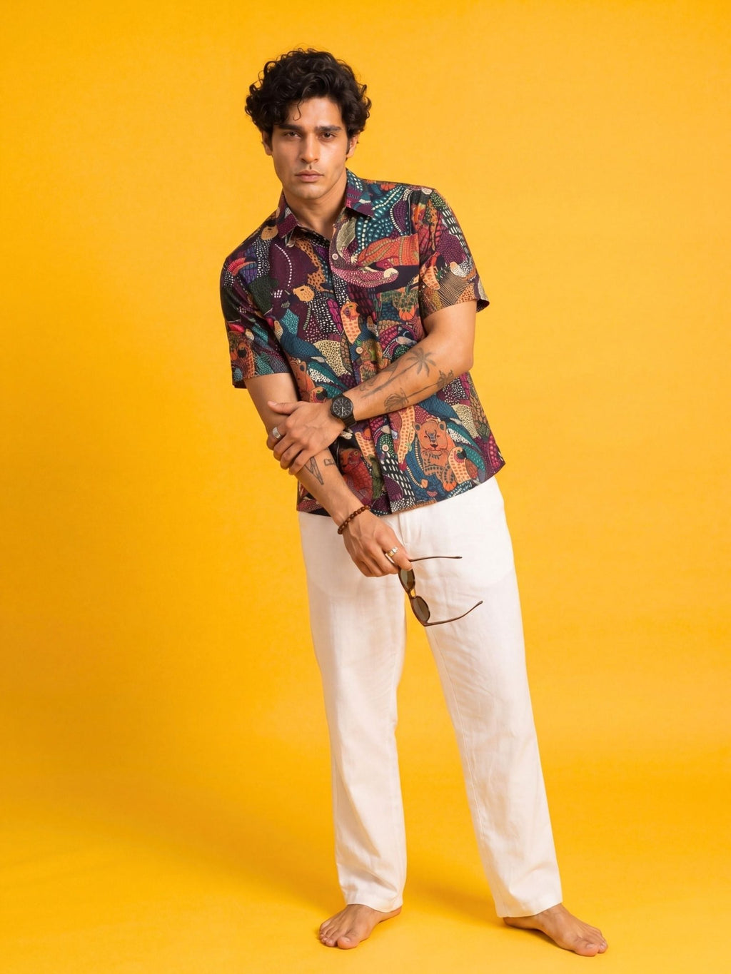 Wild Edge — Digital Printed Cotton Cambric Shirt for Men | Jaipuri Crown - Jaipuri Crown