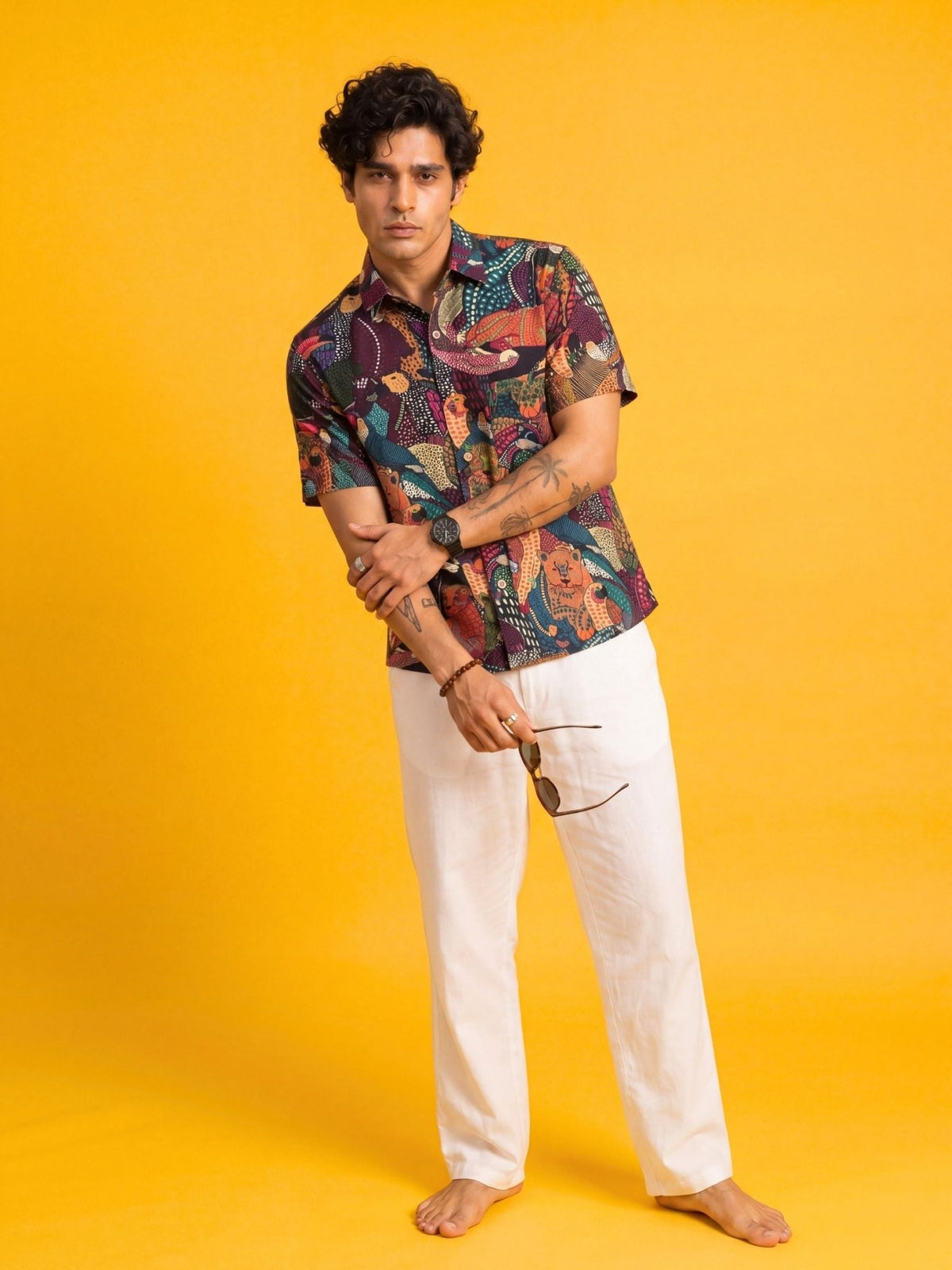 Wild Edge — Digital Printed Cotton Cambric Shirt for Men | Jaipuri Crown - Jaipuri Crown