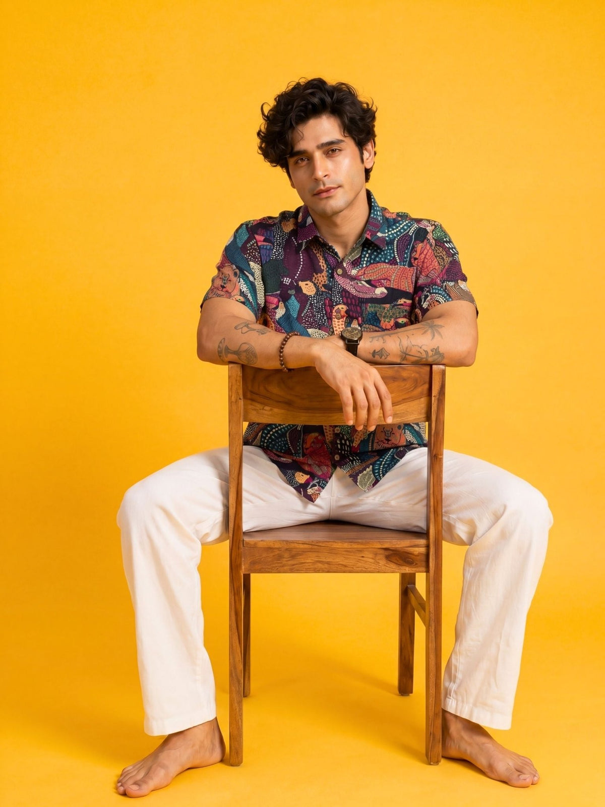 Wild Edge — Digital Printed Cotton Cambric Shirt for Men | Jaipuri Crown - Jaipuri Crown