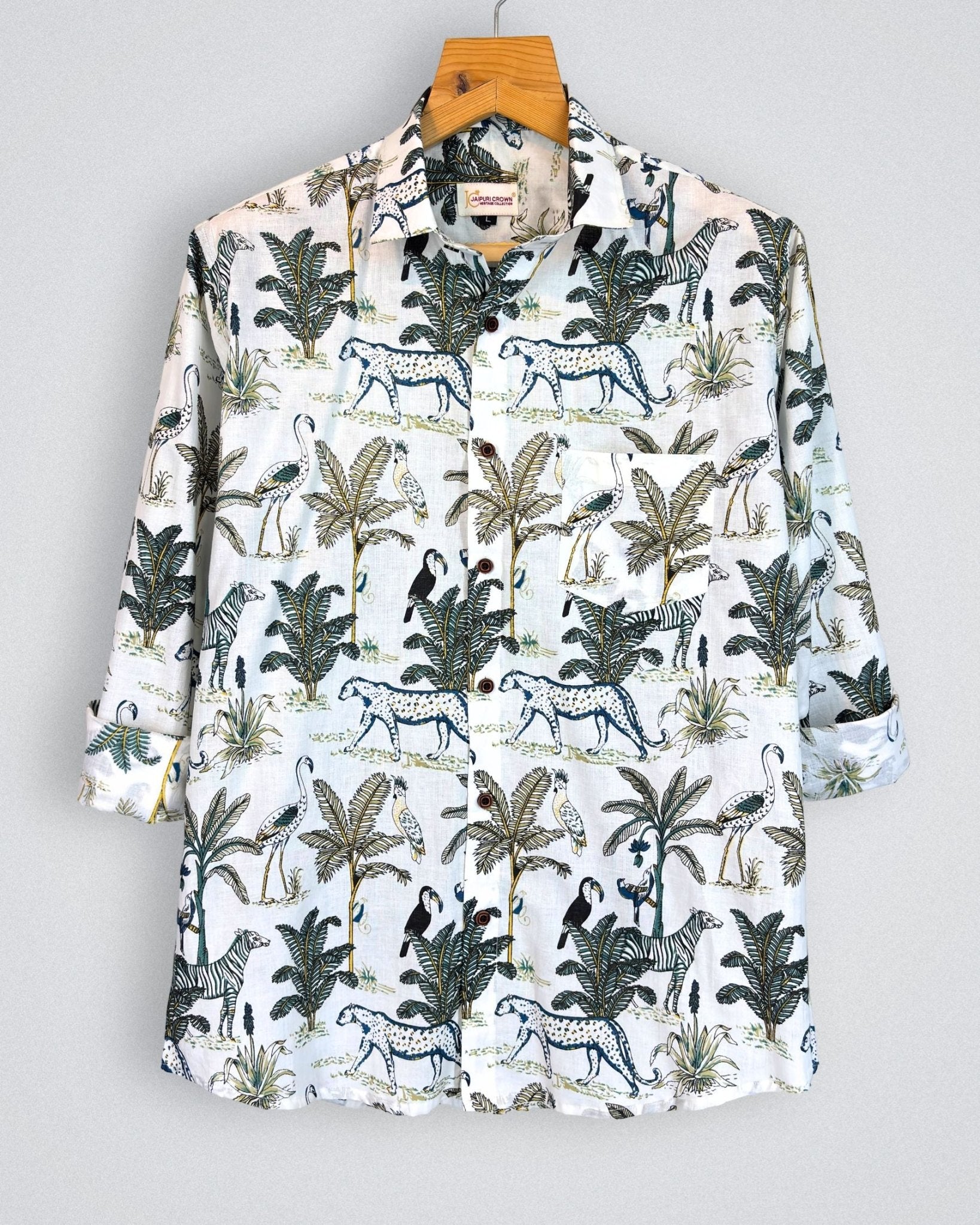 Wild Serenade - Pure Cotton Shirt - Jaipuri Crown