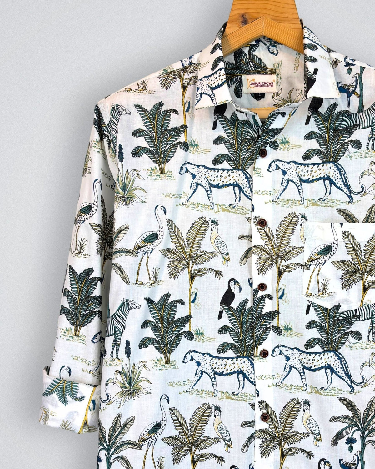 Wild Serenade - Pure Cotton Shirt - Jaipuri Crown