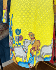 Yellow Daman Printed Kurta - Jaipuri Crown
