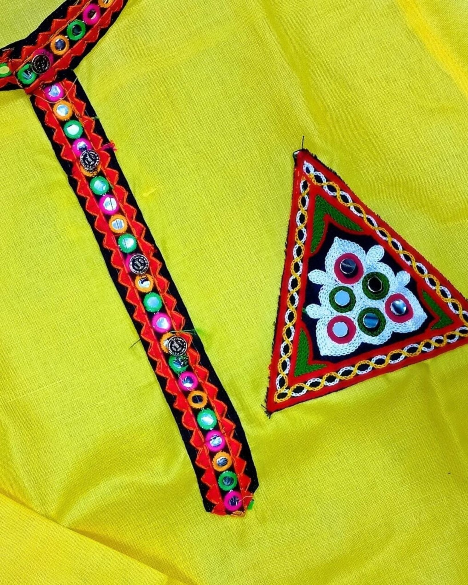 Yellow Navratri Long Kurta - Jaipuri Crown