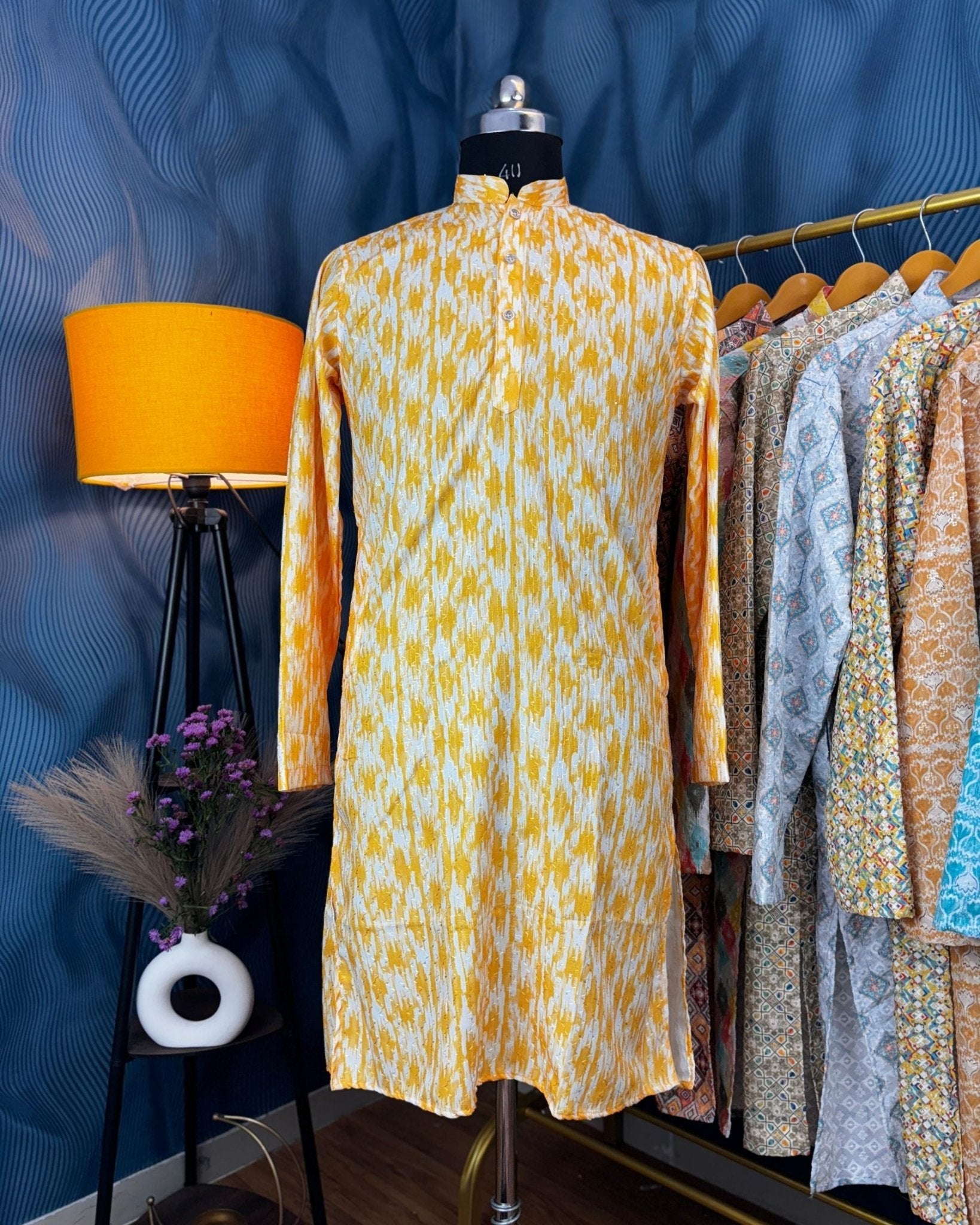 Yellow Symphony Printed Kurta - Jaipuri Crown