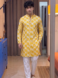 Yellow Symphony Printed Kurta - Jaipuri Crown