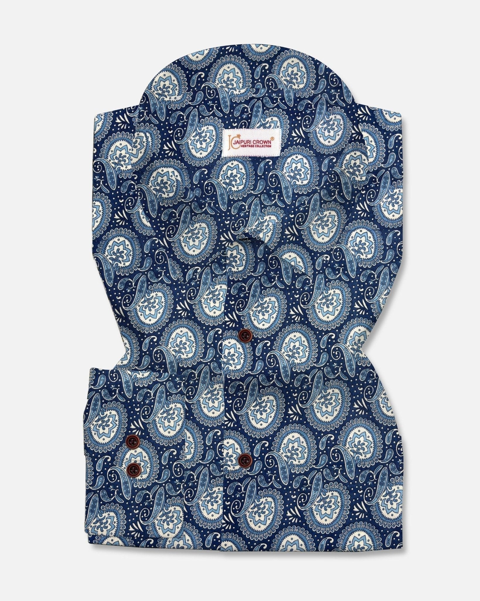 Zarodi Print - Pure Cotton Shirt - Pure Cotton Shirt - Jaipuri Crown