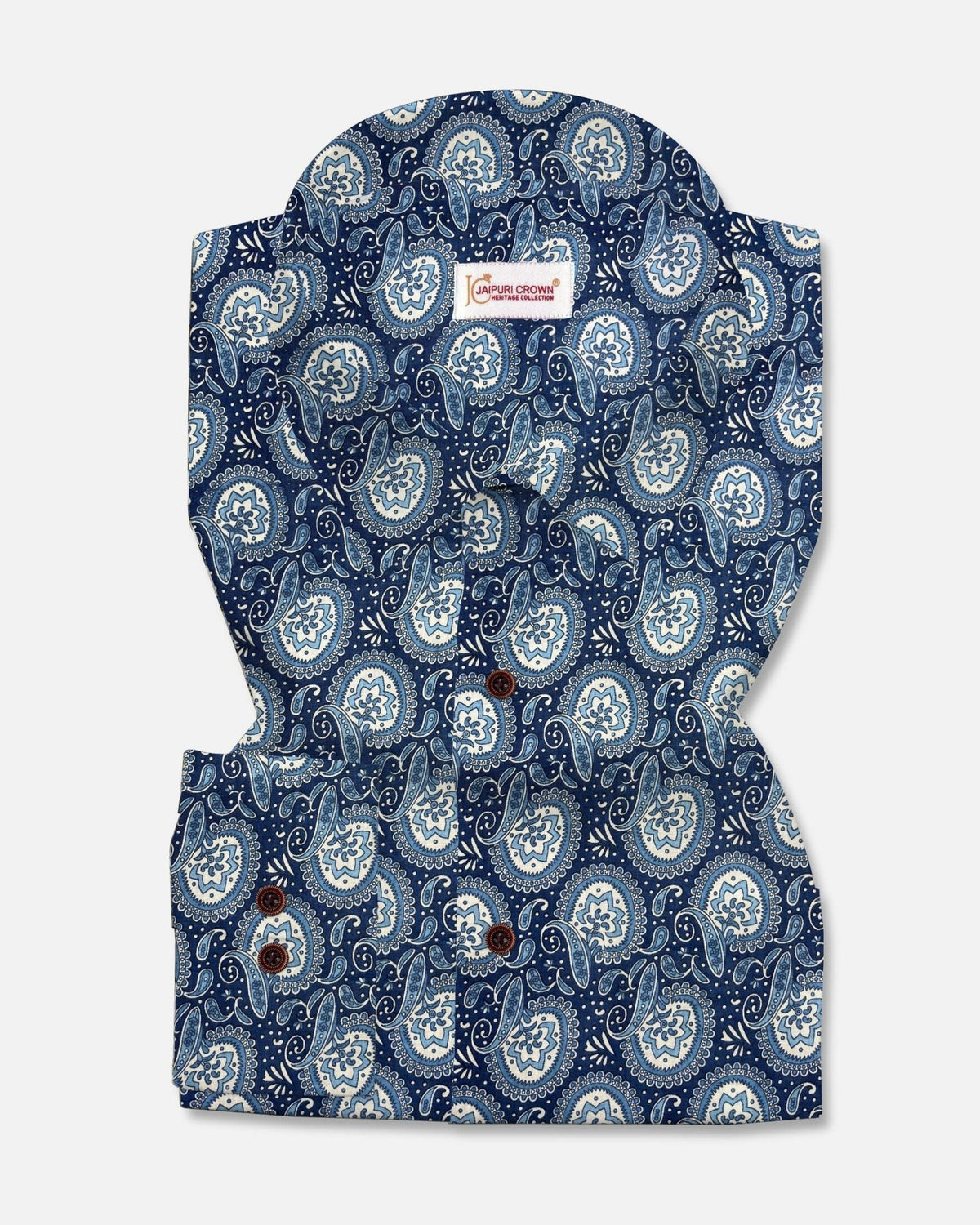 Zarodi Print - Pure Cotton Shirt - Pure Cotton Shirt - Jaipuri Crown