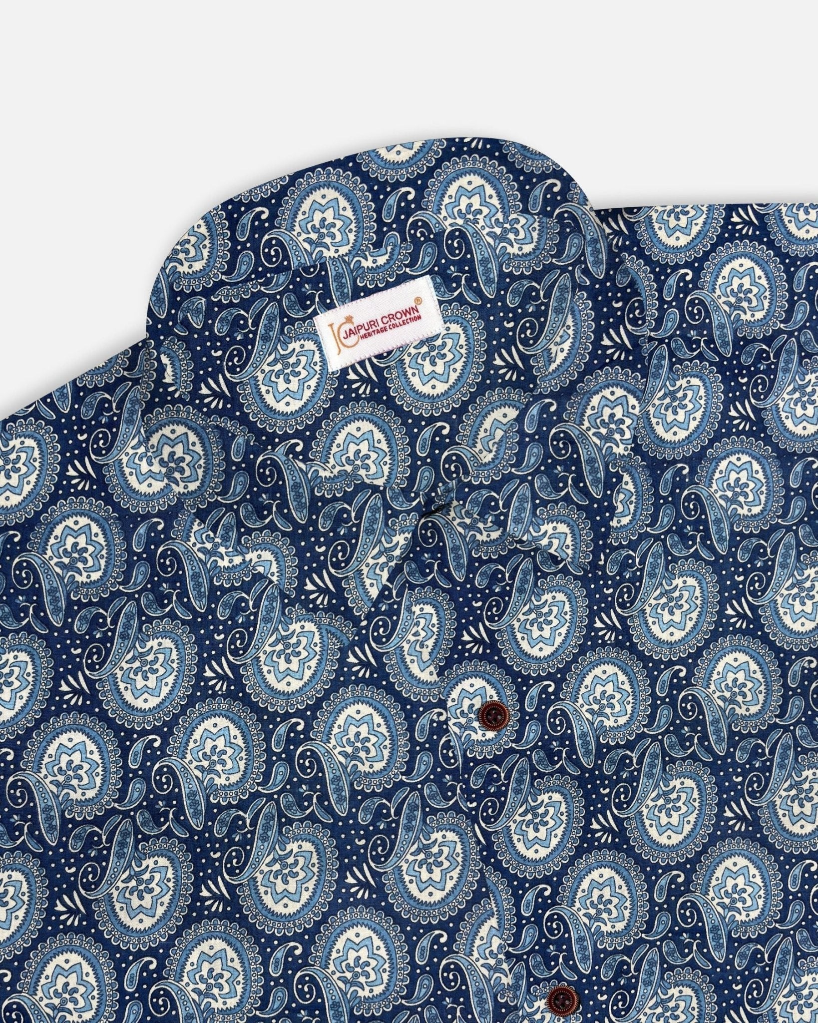 Zarodi Print - Pure Cotton Shirt - Pure Cotton Shirt - Jaipuri Crown