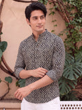 Zebra Waves – Printed Cotton Short Kurta - Jaipuri Crown