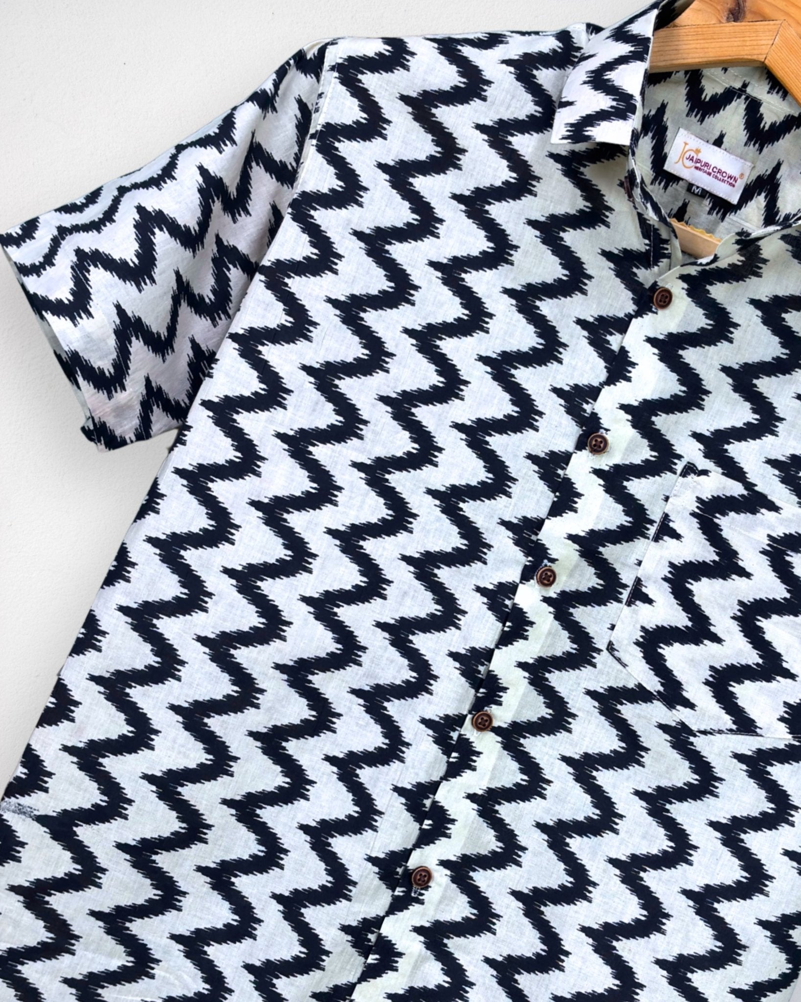 Zigra – Half Sleeve Cotton Shirt - Jaipuri Crown