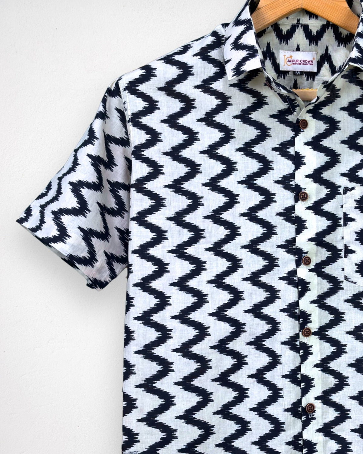 Zigra – Half Sleeve Cotton Shirt - Jaipuri Crown